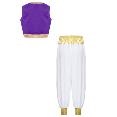 Costume da gioco Halloween bambino ragazzo travestimento spettacolo gilet e pantaloni fantasia carnevale - Foto 26 di 33