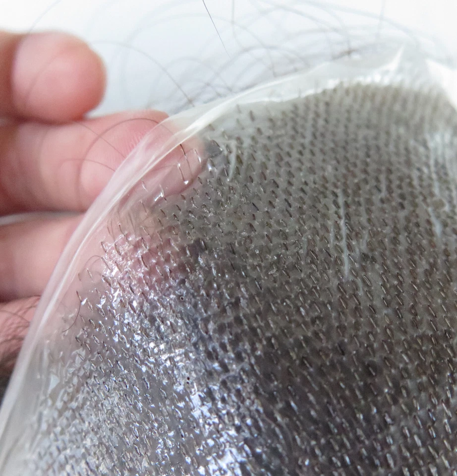 Sistema de reemplazo de cabello humano súper toupee piel ultra delgada postizos marrón Foto 3 de 4