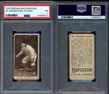 1912 T207 Arlington Arlie Latham New York Giants HOF PSA 1 ***Napoleon***