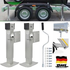 2x Stützfuß Anhängerstützen Set für Kipper Hochlader PKW Anhänger Stütze 1350kg