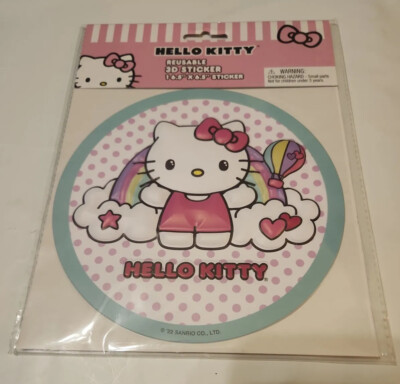 HELLO KITTY SANRIO 3D STICKER New Sealed In Package