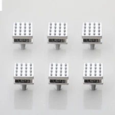 Bathroom Chrome Square Shower  6 Pcs Massage Body Jets Wall Mounted Accessories