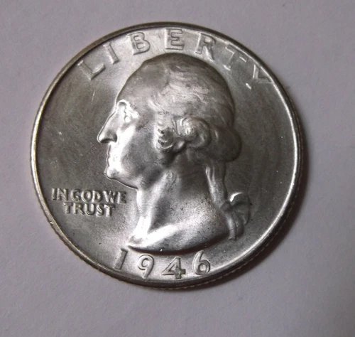1946 D Washington Quarter High Grade BU