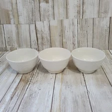 Martha Stewart Collection  Harvest Border Ice Cream Bowl Set Of 3 White 4"