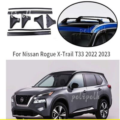 Black Alum Cross Bar for Nissan Rogue X-Trail T33 2021-2023 Luggage Rails  Racks