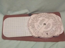 Pilots Dalton Dead Reckoning Computer E-6B Weems System of Navigation & Case TL2