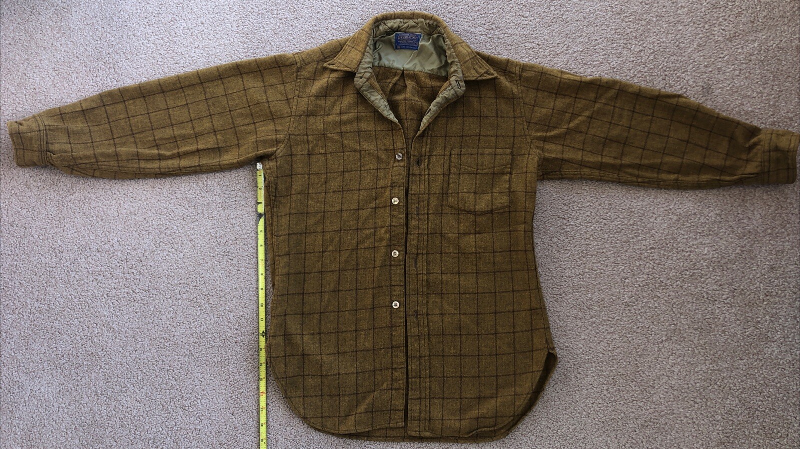 Pendleton Pure Virgin Wool Button Shirt Medium Mu… - image 1