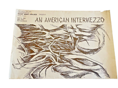 Program 1962 Saint Mary College Kansas Choral American Intermezzo Music Opera