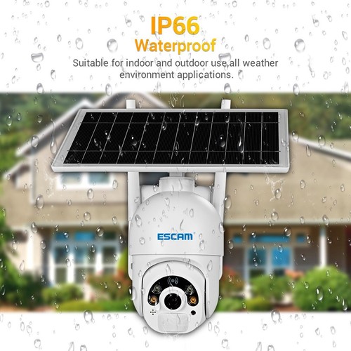 IP Camera Two Way Audio IP66 PIR Alarm dome ESCAM QF450 Solar Panel 1080P - Picture 9 of 12