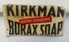 Vintage KIRKMAN Borax Soap Bar COLGATE PALMOLIVE PEET CO Advertising NOS