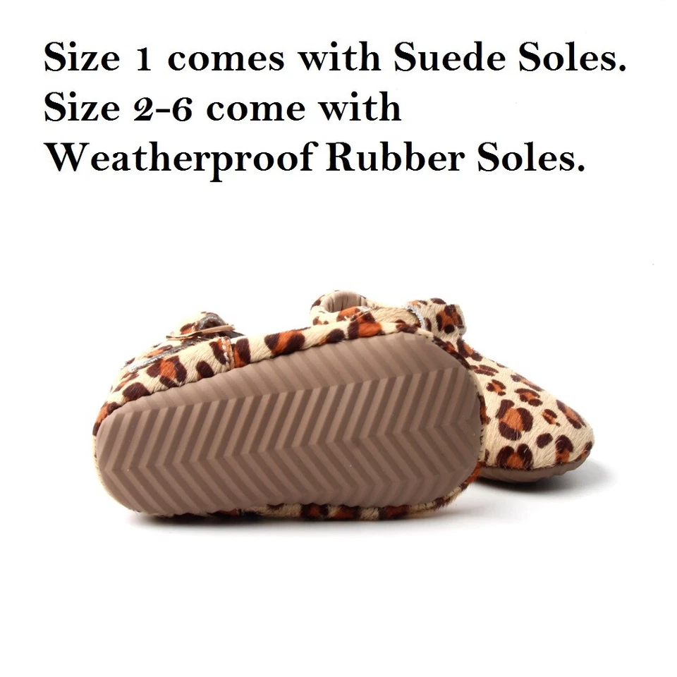Mocassins de bebê leopardo sapatos de bebê sapatos infantis mocassins Mary Janes estampa animal - Imagem 3 de 4
