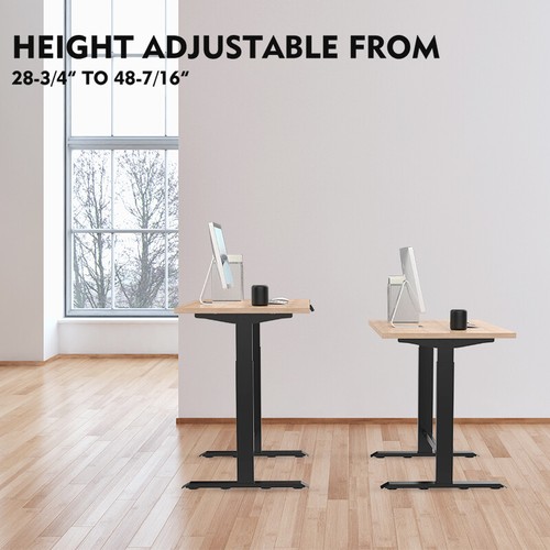 48" Electric Standing Desk, Height Adjustable with 48"x24" Wooden Top&Dual Motor - Picture 5 of 12