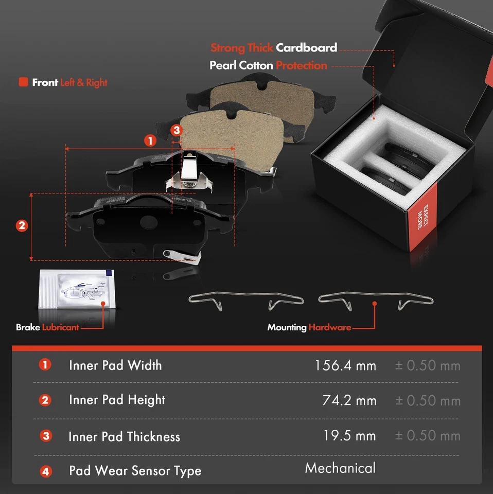 6x Rotores de disco delanteros y pastillas de freno de cerámica para Saturn L100 L200 L300 LW200 LW300 Foto 3 de 4