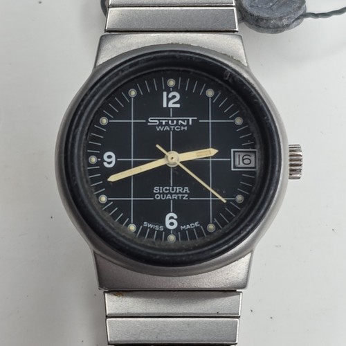 Reloj de acrobacias Sigura acero inoxidable Brevet 8500 funcionando, necesita batería y limpieza - Imagen 3 de 7