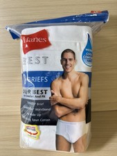 Hanes Best Tagless Briefs for Men, Size Medium 32-34 , White, 8-Pack