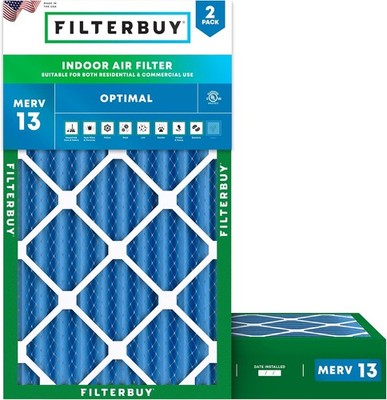 Filterbuy 17x25x4 MERV 13 Air Filter Replacement HVAC Furnace