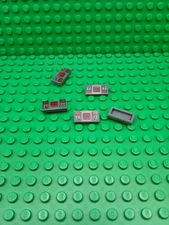 **5 CT LOT** Lego NEW dark bluish gray SW printed tile pieces (A-74)