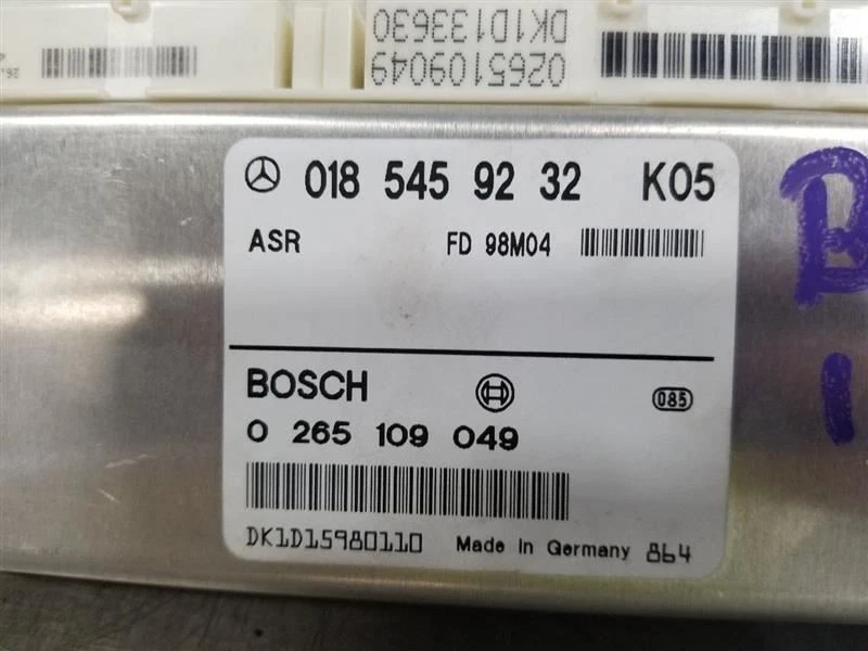 98 1998 Mercedes SL500 ABS MÓDULO DE CONTROL DE FRENO ANTIBLOQUEO 0185459232 Foto 3 de 4