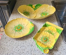 Vintage Carlton Ware Art Deco Austrialian Design, Buttercup, Serving Dishes