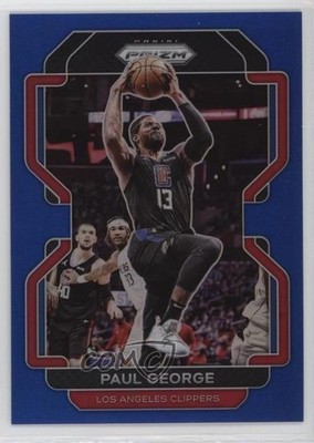 2021-22 Panini Prizm Blue Prizm 30/199 Paul George #220 0q77