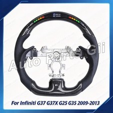 Real Carbon Fiber Led Steering Wheel For Infiniti G37 G37x G25 G35 2009-2013 Real Carbon Fiber Led Steering Wheel For Infiniti G37 G37x G25 G35 2009-2013