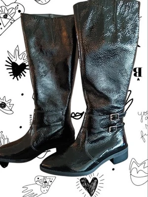 Bottes cuir noir brillant San Marina 37 - Photo 1/4