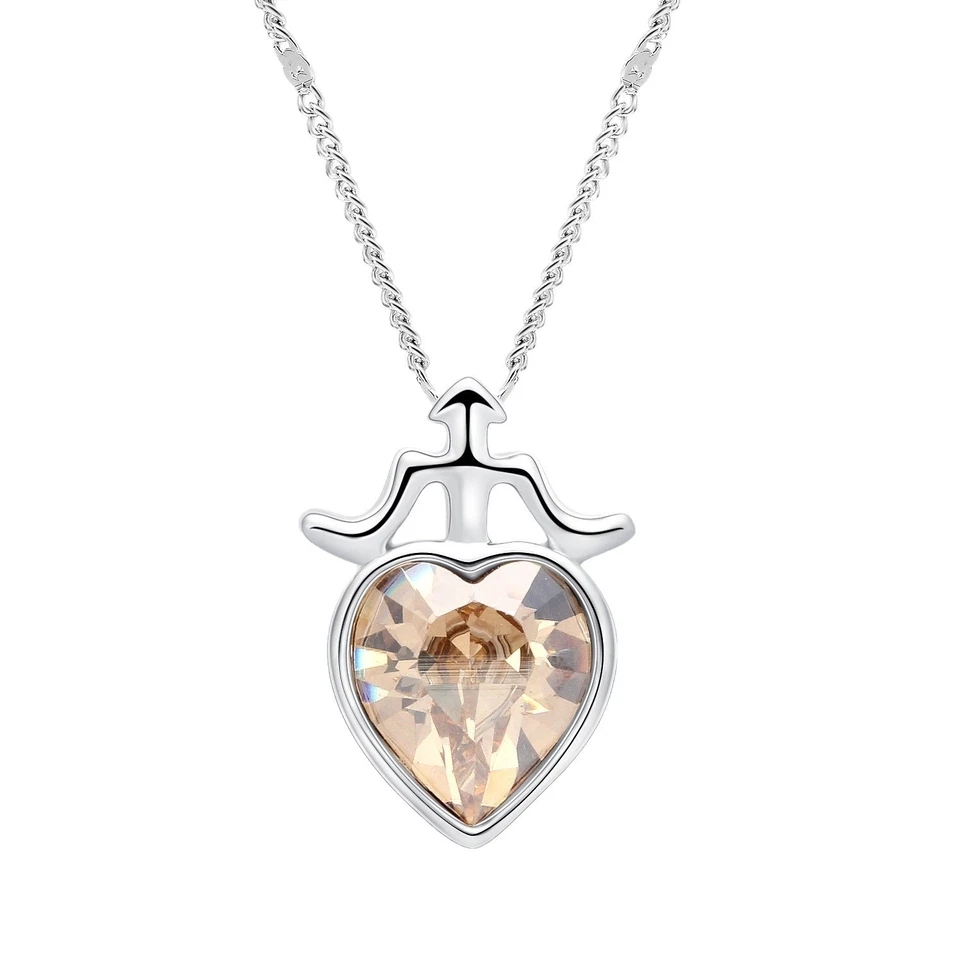 12 Sternzeichen Halskette mit Anhänger Kette Silberkette Geschenk kristall Glück - Bild 4 von 4