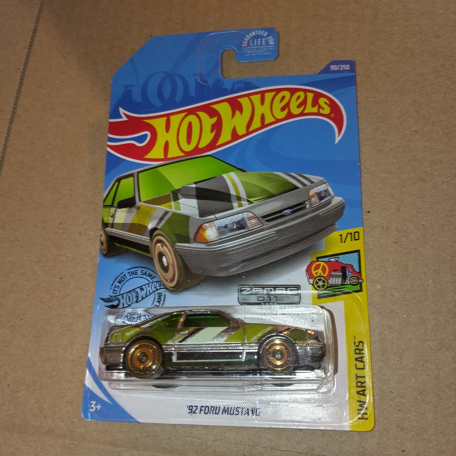 Hot Wheels 2020 '92 Ford Mustang ZAMAC HW Art Cars #1/10 (Lot of 1) *NEW*