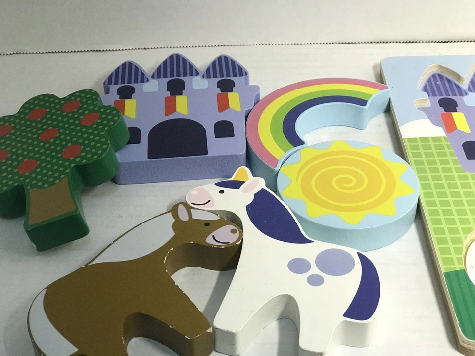 Melissa & Doug Chunky Puzzle Scene Fantasy Castle - 6 Pieces For Age 2+ Wood - Image 3 of 4