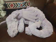 Authentic Jellycat LAVENDER DRAGON Large Soft Plush NWT