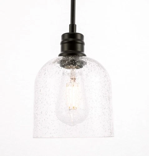 Elegant Lighting LD6210 Black Gabe Single Light 6"W Mini Pendant - Picture 1 of 6