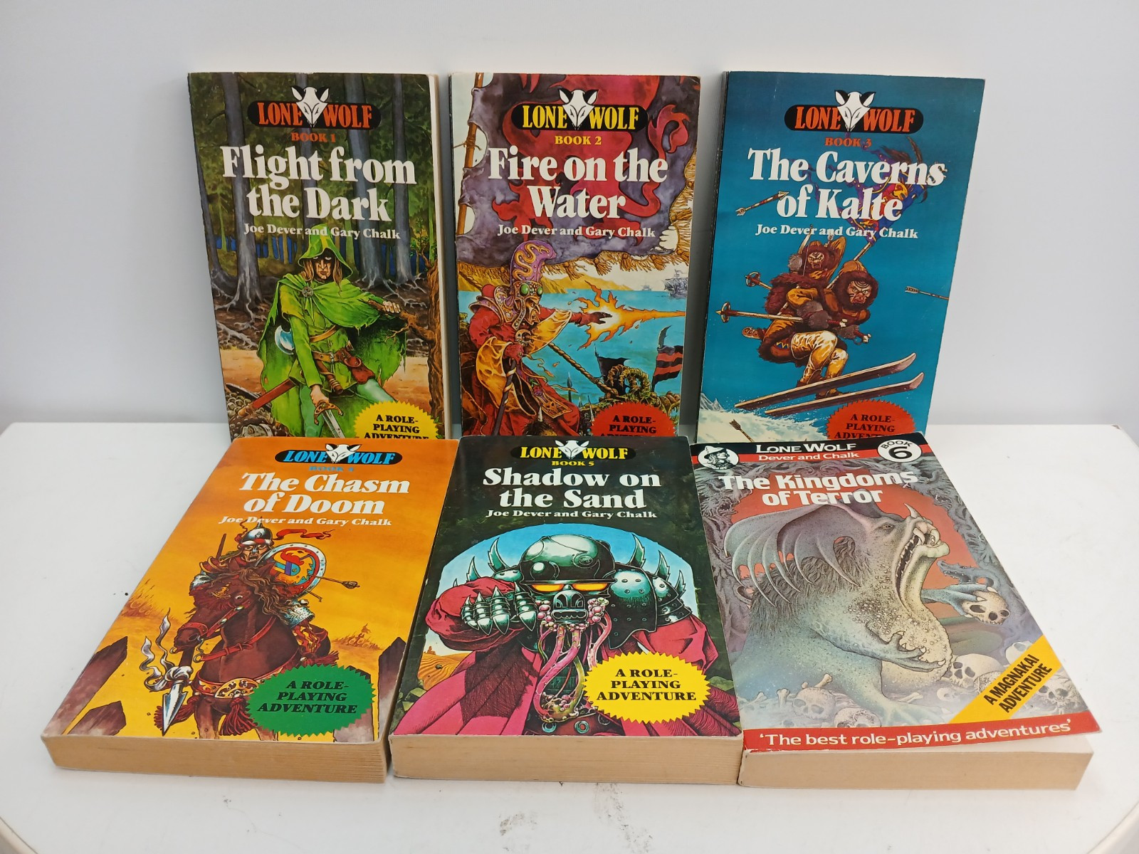Lone Wolf Book 1-6 Role-playing Adventure First Edition Joe Dever Gary Chalk