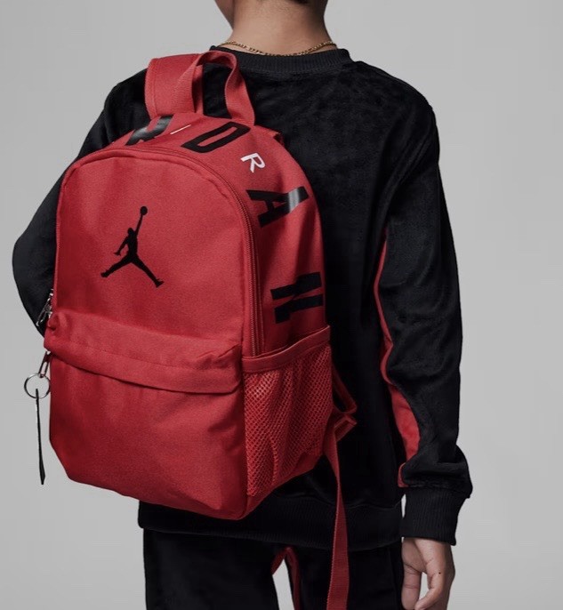 Nike Air Jordan Mini Backpack, Black/Red School Book Bag, Travel Carry On thumbnail 6