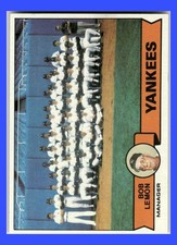 1979 Topps - New York Yankees Team Checklist Bob Lemon #626 NM