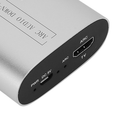 HD Multimedia Interface ARC Sound Downmixer Aluminum Alloy 3.5mm Sound Mixe RQOA