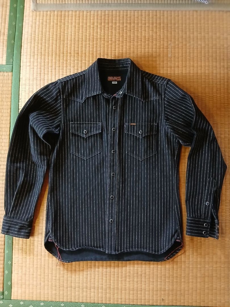 Iron Heart 12oz Denim Wabash Western Shirt Black M Vintage Japanese Fashion