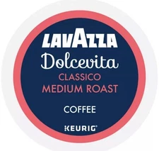 Lavazza Dolcevita Classico Medium Roast Coffee K-Cup Pods 80 Count