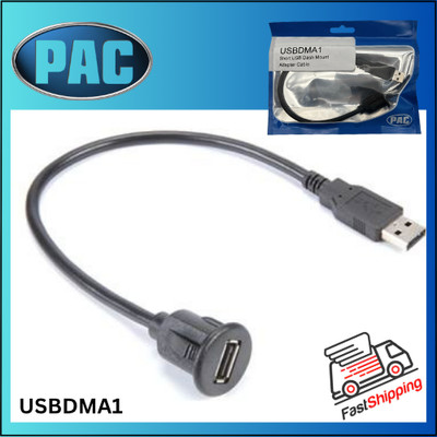 PAC USBDMA1 / UNIVERSAL Flush Mount USB Adapter ( 12'' cable ) Dash Mount USB