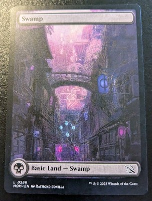 Swamp (Full Art) 0286 MOM Land March Of The Machine Magic: The Gathering