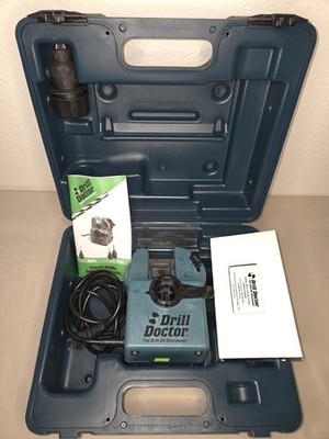 Drill Doctor 500 Tradesman Drill Bit Sharpener Case Manual Accessories USA