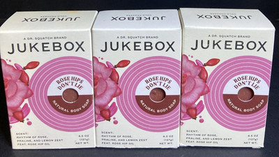 3 Jukebox by Dr Squatch Bar Natural Body Soap Rose Hips Don't Lie 4.5 oz