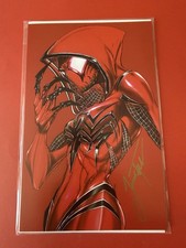 White Widow #7 Red Gwenom Virgin Variant Signed By James Tyndall With COA.