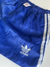 Adidas Vintage Nylon Glanz Shorts Gr. M D6 Blau L Sprinter Shiny 90s Gay 31