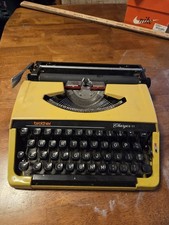 Brother Charger 11 Mustard Manual Typewriter working needs new ribbon thumbnail