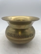 Vintage Brass Mini U.S. Tobacco Co Spittoon Ash Tray Decorative Piece