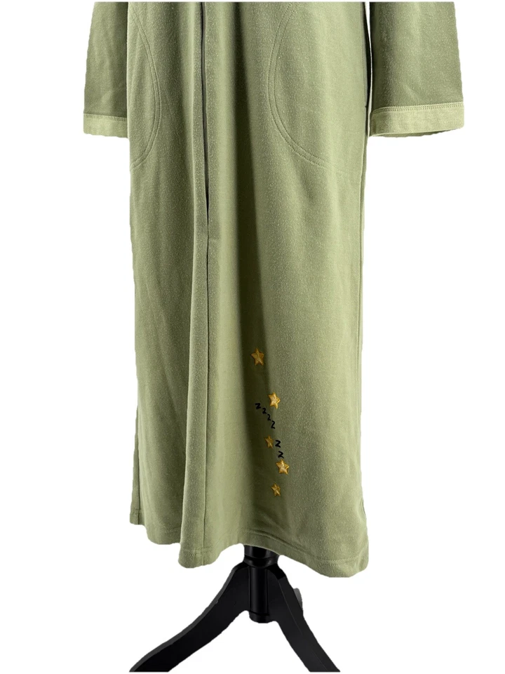 Bata de mujer Stan Herman contando ovejas verde pequeña longitud midi cremallera vintage Foto 3 de 4