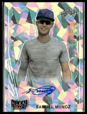2021 Leaf Metal Draft #LA-SM1 Samuel Munoz 1990 Leaf Autographs