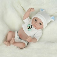10" Full Body Vinyl Silicone Reborn Baby Doll Newborn Preemie Boy Bath Gift Toys