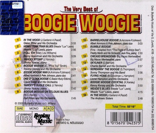 Compilation The Best Of Boogie Woogie (CD) - Picture 2 of 2
