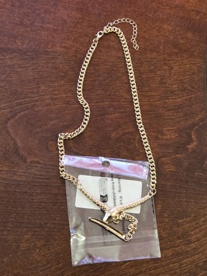 Woman's 14k Gold Plated  20 Inch Miami Cuban Link Chain With  Python Pendant.